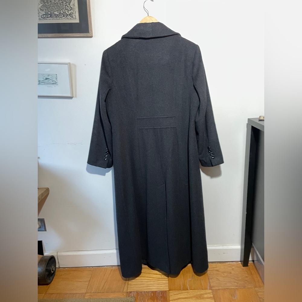 Anne Klein Gray Single-Breasted heavyweight cashmere blend Maxi Coat, 14, EUC - Picture 4 of 16